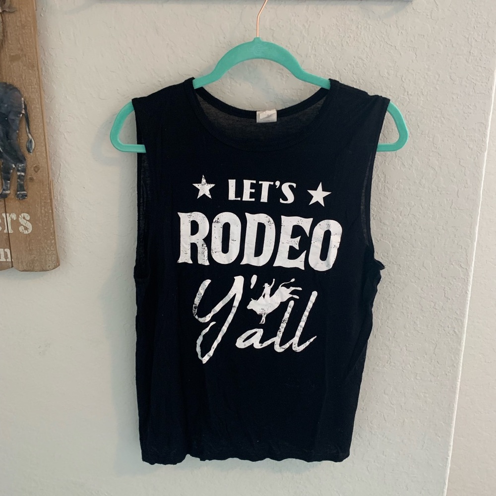 👚 Color Bear Let’s Rodeo Y’all Tank Black Medium